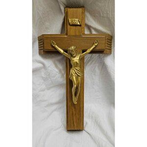 Antique Sick Call Crucifixion Holy Water Bottle & Candlestick